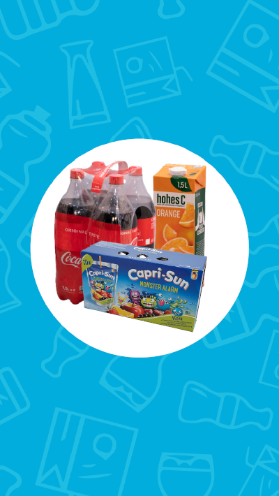 Ein riesen Sortiment an Getränken