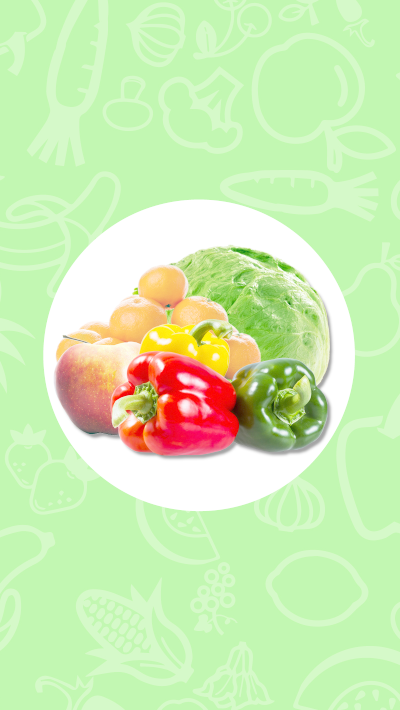 Gesundes Obst und Gemüse